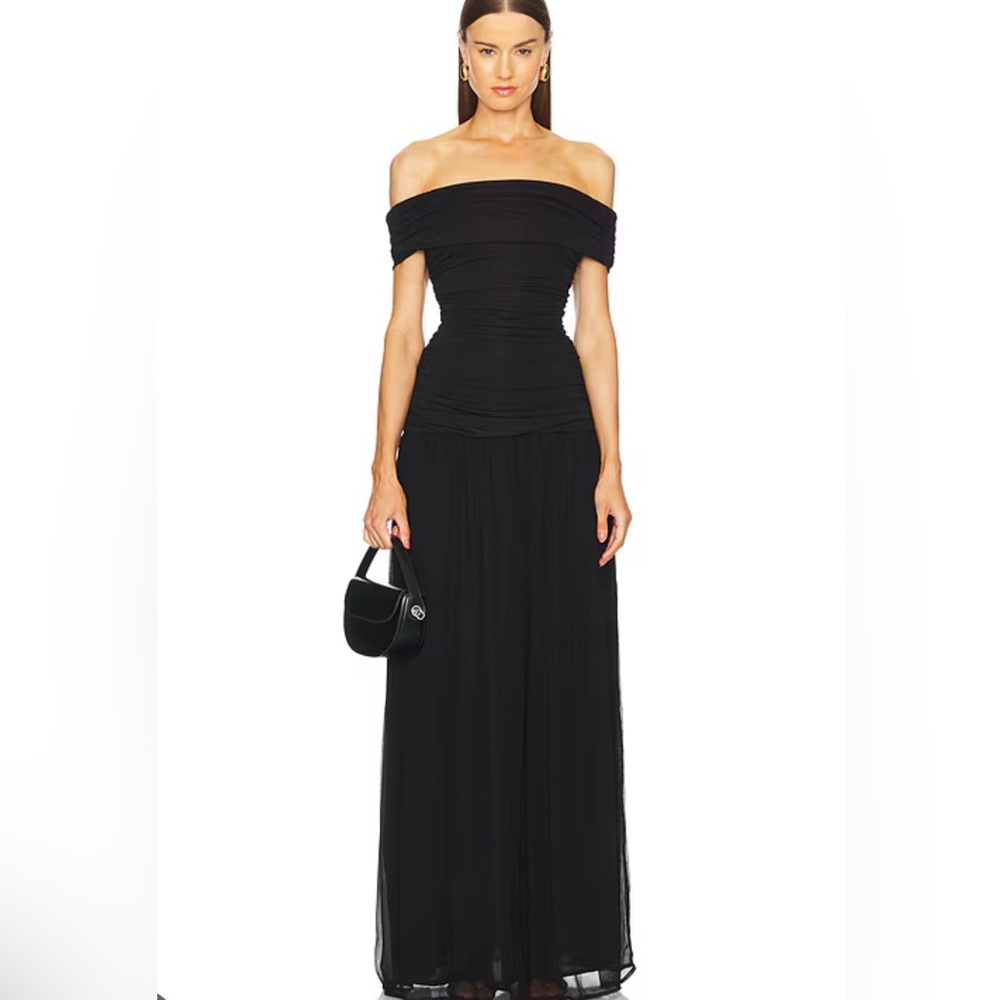 Lovers + Friends Black Off the Shoulder Dress